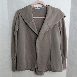 James Perse Open Cardigan Cotton Sweatshirt Hoodie Size 1 (small)
